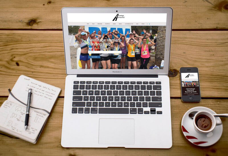 Website designed in Cumbria by Windermere based Iosys for Hermitage Harriers RC, Top award winning Leicestershire running club