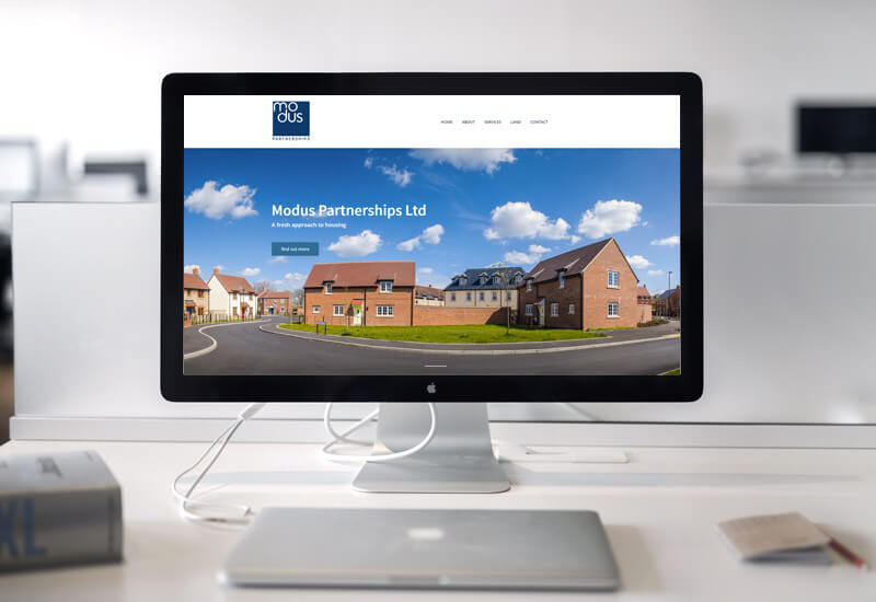 Website designed in Cumbria by Windermere based Iosys for Modus Partnerships Ltd, A fresh approach to housing