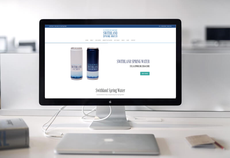 Website designed in Cumbria by Windermere based Iosys for Swithland Spring Water, Spring Water Suppliers