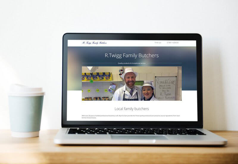 Website designed in Cumbria by Windermere based Iosys for R Twigg Family Butchers, 